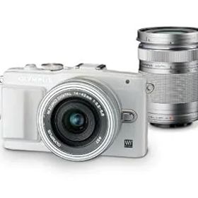 【中古】OLYMPUS ミラーレス一眼 PEN Lite E-PL6 EZダブルズームキット ホワイト E-PL6 EZ DZKIT WHT