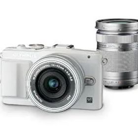 【中古】(非常に良い)OLYMPUS ミラーレス一眼 PEN Lite E-PL6 EZダブルズームキット ホワイト E-PL6 EZ DZKIT WHT