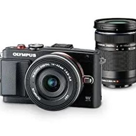 OLYMPUS ミラーレス一眼 PEN Lite E-PL6 EZダブルズームキット ブラック E-PL6 EZ DZKIT BLK