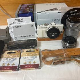 OLYMPUS ミラーレス一眼 E-PL6 レザーケース、ストラップ