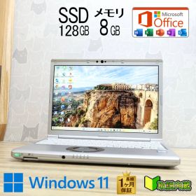 ★超美品 第8世代4コアCPU 新品SSD128GB メモリ8GB★CF-SV8 Core i5-8365U 12.1型 レッツノート 保証 Win11 Office2019★P98621