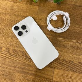 バッテリー90% iPhone 15Pro 128GB ホワイト 国内版 SIMフリー送料無料