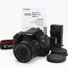 A- (美品) Canon キヤノン EOS Kiss X10 EF-S 18-55mm F4-5.6 IS STM レンズキット ブラック 初期不良返品対応 88-143