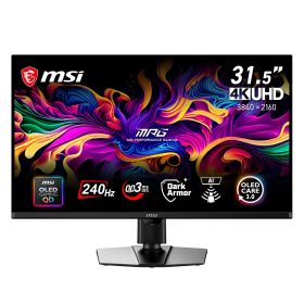 MSI ゲーミングモニター MPG 322UR QD-OLED X24/31.5インチ/240Hz/0.03ms（GTG）/4K UHD（3,840 × 2,160）/QD-OLED/HDMI/DP/Adaptive-Sync/HDR/3年保証