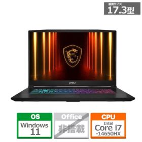 ★260523 未開封保証品 MSI ゲーミングノートパソコン Katana 17 HX B14WGK-6559JP Katana 17 HX B14W ブラック