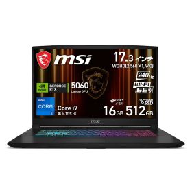MSI ゲーミングノートPC Katana 17 HX B14W GeForce RTX 5060 Core i7 14650HX 17.3インチ メモリ 16GB SSD 512GB
