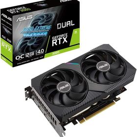 [ASUS] GPU GEFORCE RTX 3060 DUAL series [NVIDIA] ゲーミングPC パーツ グラフィックボード グラボ 自作 組み立て PC構成 PCパーツ 自作ゲーミングPC DUAL-RTX3060-O12G-V2 12GB Axial-tech Fan Design