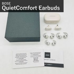 Bose QuietComfort Earbuds ボーズ クワイエットコンフォート イヤーバッズ ワイヤレスイヤホン Bluetooth ノイズキャンセリング ソープストーン 白 マイク付 タッチ操作 IPX4防滴 ワイヤレス充電対応 イヤーチップ付属