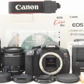☆極上美品☆ Canon キャノン EOS Kiss X6i ダブルズームキット 元箱 付属品 Shot数 僅か 5,300枚前後！ ♯26082301
