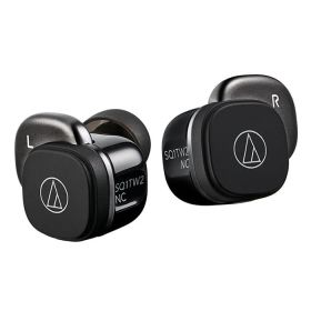 【新品】オーディオテクニカ 完全ワイヤレスイヤホン ATH-SQ1TW2NC-BK ブラック ノイズキャンセリング Bluetooth 左右独立 マルチポイント ワイヤレス充電 ハンズフリー通話 小さなボディ 小型 軽量 おしゃれ