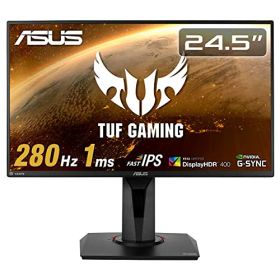 ASUS ゲーミングモニター TUF Gaming VG259QM 24.5インチ/280Hz/フルHD/IPS/1ms/HDR/HDMI2 DP/G-SYNC Compatible/ELMB/スピーカー/国内正規品