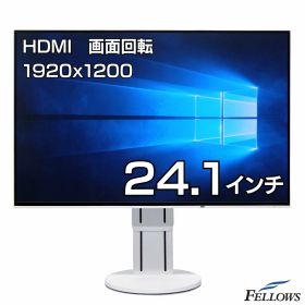 【Aランク 良品】中古 24.1インチ 液晶モニター EIZO FlexScan EV2456-WT ホワイト WUXGA 1920×1200 IPS フレームレス HDMI 5ms パソコン用 ディスプレイ エイゾー 6001-10000時間