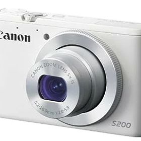 【中古】（非常に良い）Canon デジタルカメラ PowerShot S200(ホワイト) F値2.0 広角24mm 光学5倍ズーム PSS200(WH)