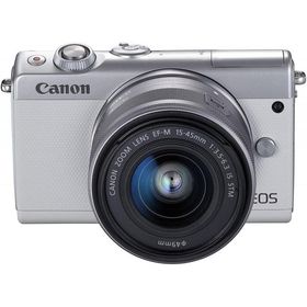 Canon EOS M100 EF-M15-45 IS STM レンズキット ホワイト 良品 動作確認済み 1ヶ月保証付 小型軽量 ミラーレス