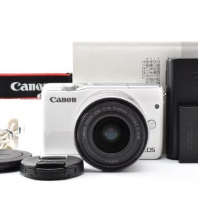 【返品保証】★美品★キヤノン Canon EOS M10 レンズキット EF-M 15-45mm ホワイト ★ L293#6980
