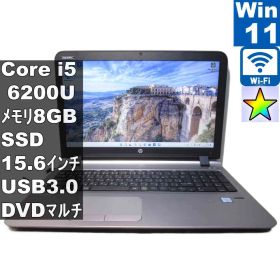 HP ProBook 450 G3【SSD搭載】 Core i5 6200U 【Windows11 Pro】MS 365 Office Web／Wi-Fi／USB3.0／HDMI／長期保証 [97149]