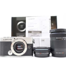 オリンパス Olympus Pen E-P7 20.3MP Silver 14-42mm 40-150mm Lens 712 Shots [新品同様] #Z6902A