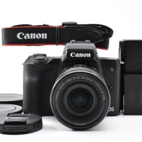 【返品保証】★美品★キヤノン Canon EOS Kiss M レンズキット EF-M 18-55mm★ L517#7728