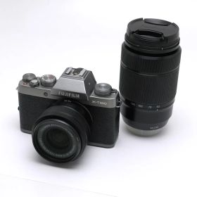 【楠本質店/元住吉】富士フイルム/FUJIFILM ミラーレス デジタル一眼カメラ ダブルズームレンズキット X-T100 FUJIFILM Xマウント【中古】