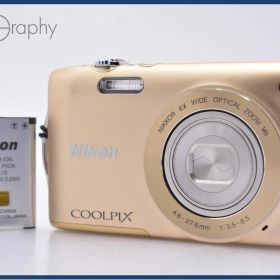 【動作保証】 ニコン Nikon COOLPIX S3300 6x バッテリー付 同梱無料 #am9657
