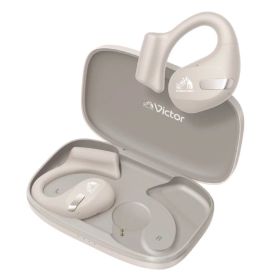 JVC HA-NP50T-C ベージュ 完全ワイヤレスヘッドホン Bluetooth オープンイヤー ワイヤレスイヤホン 耳掛け式 軽量 ハンズフリー 通話対応 音漏れ低減 JVCケンウッド 4975769478505