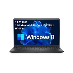 デル Dell Inspiron 15 3520 15.6" FHD Laptop Computer, 12th Gen Intel 10-Core i7-1255U up to 4.8GHz, 32GB DDR4 RAM, 2TB PCIe SSD, 802.11AC WiFi, Blueto
