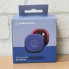 R80827 新品 audio-technica オーディオテクニカ 完全ワイヤレスイヤホン ATH-SQ1TW2 NRD ネイビーレッド