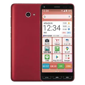 A001KC かんたんスマホ2 レッド Aランク SIMフリー 本体 ワイモバイル スマホ a001kcyrd8mtm