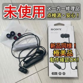 【美品・修理済】SONY WI-C100 ブラック ワイヤレスイヤホン 動作可