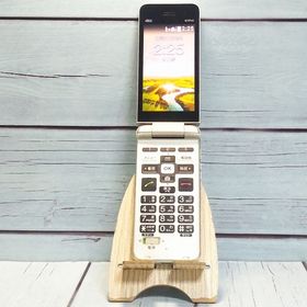 au かんたんケータイ 京セラ KYF41 シャンパンゴールド 835