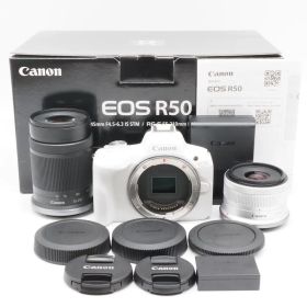 CANON EOS R50 Wズームキット 展示品 ショット1,000回以下
