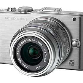 【中古】【39shop】OLYMPUS★ミラーレス一眼 PEN Lite E-PL3 レンズキット シルバー E-PL3 LKIT SLV(非常に良い)
