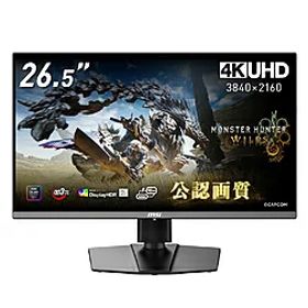MSI(エムエスアイ) MPG 272URX QD-OLED USB-C対応 ゲーミングモニター ［26.5型 /4K(3840×2160） /ワイド］ MPG272URXQDOLED [振込不可]