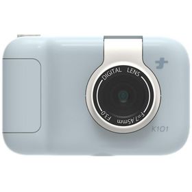 ナカバヤシ コドモナカメラ くすみカラーとコロンとしたフォルムが可愛いキッズカメラ ブルー CAM-K101BL
