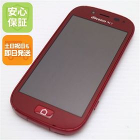 安心保証付 良品中古 F-06F らくらくスマートフォン3 レッド 白ロム 中古本体