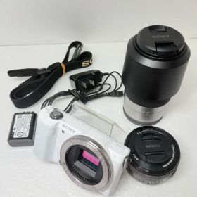 SONY α5000 ホワイト 動作確認済 ダブルズームレンズキット ミラーレス
