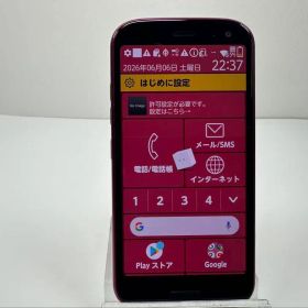 美品 NTT docomo らくらくスマートフォン F-52B ピンク