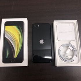 中古 【SIMロック解除済み】【docomo】Apple iPhoneSE 4.7インチ (第2世代/2020) 128GB (ブラック) MXD02J/A 155500 状態： B:良品