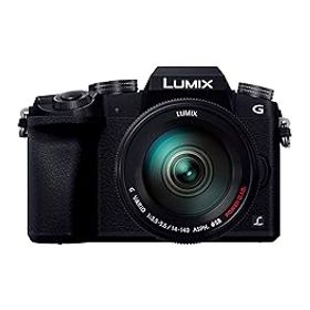 【中古】(非常に良い)パナソニック ミラーレス一眼カメラ ルミックス G7 レンズキット 高倍率ズームレンズ付属 1600万画素 ブラック DMC-G7H-K