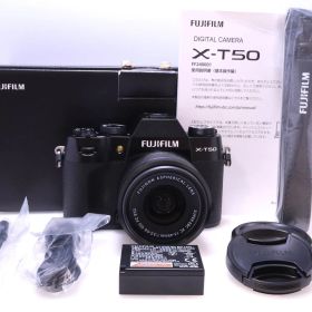 【2,574回 ほぼ新品】FUJIFILM X-T50 レンズキット (XC15-45) ブラック F X-T50LK-1545-B ミラーレス一眼カメラ
