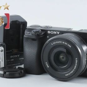 【中古】SONY ソニー α6000 ILCE-6000 ブラック パワーズームレンズキット シャッター回数僅少 海外版