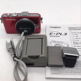 OLYMPUS PEN E-PL3 レッド ボディ ミラーレス 動作品 c060