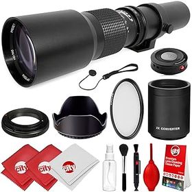 【中古】【39shop】Opteka★500mm/1000mm f/8 マニュアル望遠レンズ Nikon F D6、D5、D4、Df、D850、D810、D800、D780、D750、D610、D500、D7500、D7200、D7100、D56（良い）