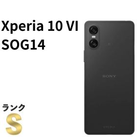【新品同様】Xperia 10 VI SOG14 au SIMフリー 128GB／6GB ブラック 白ロム スマホ本体 送料無料 中古 S783