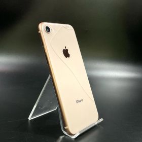 【全額返金保証】【最速発送】 iPhone 8 64GB ゴールド au 白ロム 動作確認済 80%