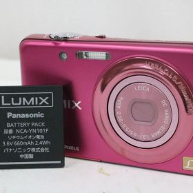 【美品 返品保証】 パナソニック Panasonic LUMIX DMC-FH7 ピンク バッテリー付き コンパクトデジタルカメラ e18636