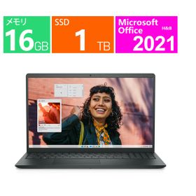 ワイド画面 Dell ノートパソコン 15.6 型(インチ) Inspiron 15 3530 NI85S-DNHBB [カーボンブラック] 第13世代 インテル Core i7 1355U(Raptor Lake) 10コア メモリ:16GB(DDR4 PC4-21300) ストレージ:SSD：1TB Windows 11 Home Wi-Fi 6 windows11wifi6 展示品