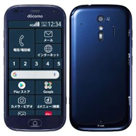【SIMロック解除済】docomo らくらくスマートフォン F-42A ネイビー FUJITSU 当社3ヶ月間保証 中古 イオシス