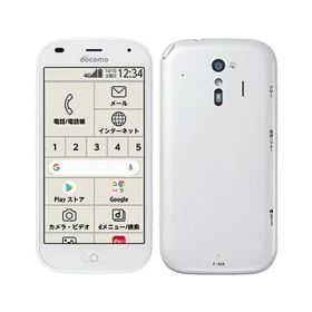 【SIMロック解除済】docomo らくらくスマートフォン F-42A ホワイト FUJITSU 当社3ヶ月間保証 中古 イオシス