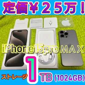 ★ストレージ１ＴＢ！★２０２５年４月～使用の美品★iPhone１５pro MAX